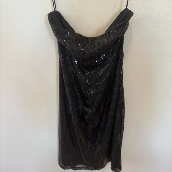 The Limited Black Strapless Sequin Dress Women’s Medium NWT - Picture 6 of 7